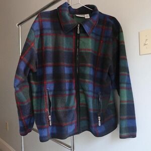 Fasho Bug Plaid Fleece Jacket Winter Fall Thermal Casual